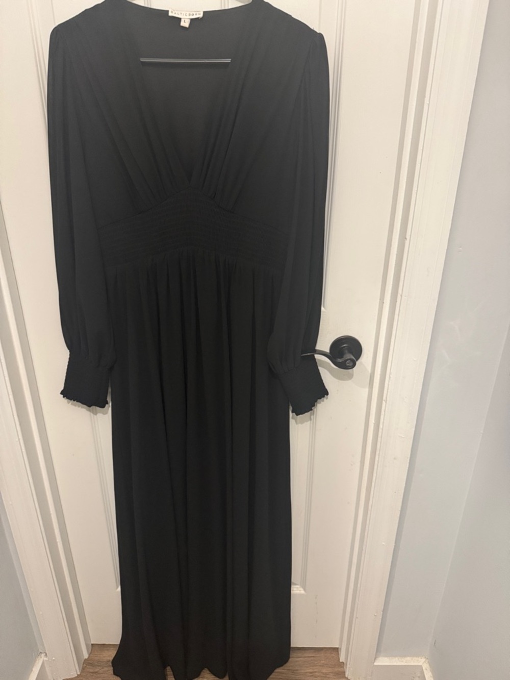 Baltic Born Black Long Sleeve Maxi Dress